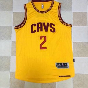 Maillot De Basket Cleveland Cavaliers Kyrie Irving 2 Brode AU Fabric Jaune